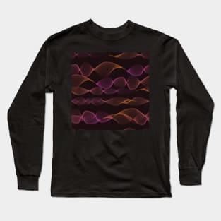 Abstract waves pattern Long Sleeve T-Shirt